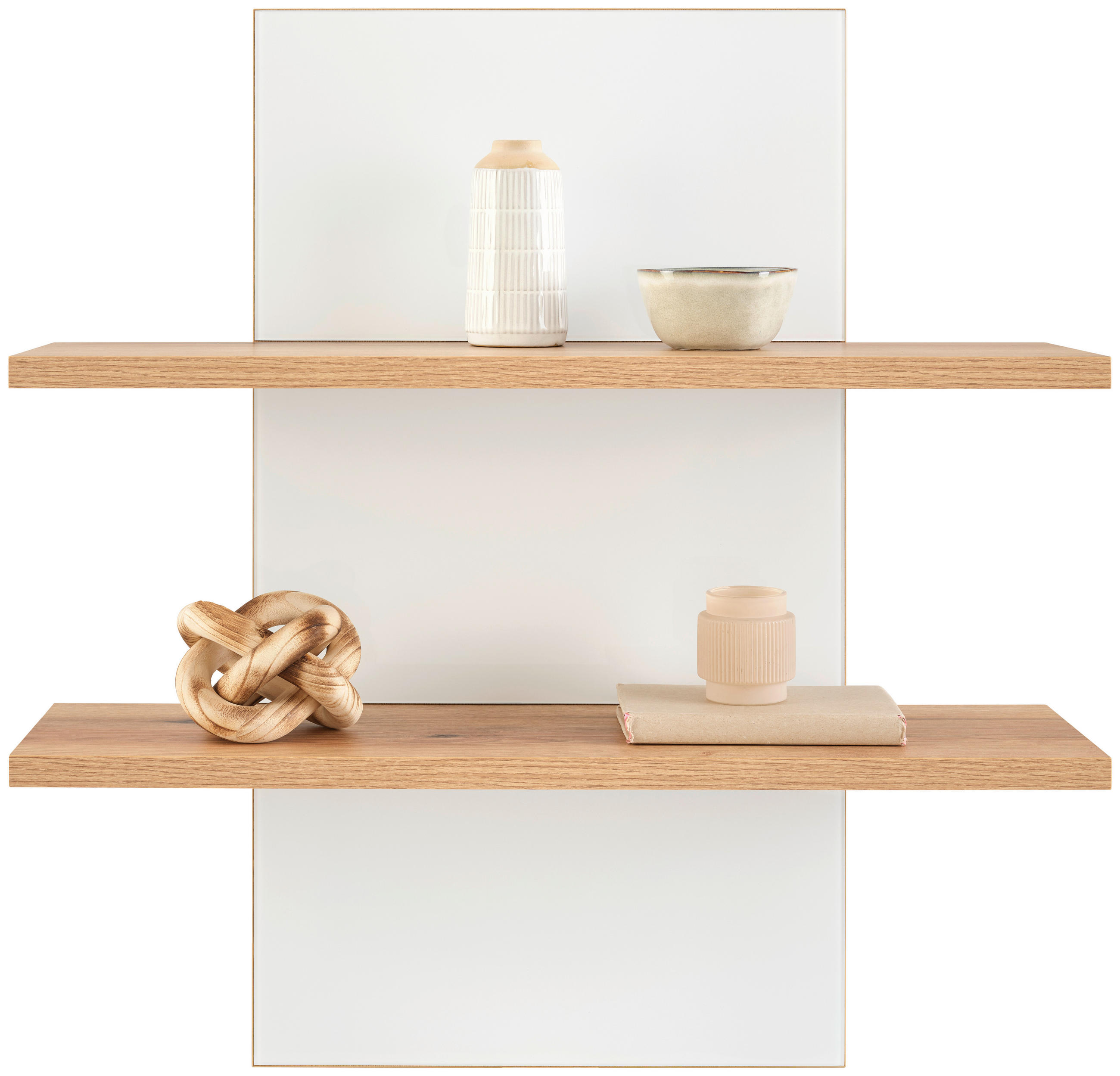 Wandboard Austin 75 cm - barve hrasta/bela, Trend, steklo/leseni material (75/81/22cm)