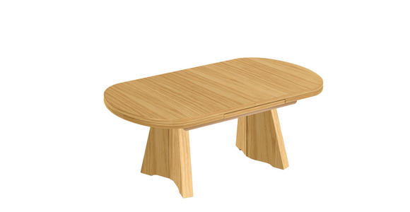 COUCHTISCH in Holz, Metall 125-165,5/71/54-73 cm - Eichefarben, KONVENTIONELL, Holz/Metall (125-165,5/71/54-73cm) - Venda