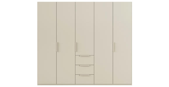 DREHTÜRENSCHRANK 251/235/61 cm,  in Champagner, 5-türig  - Champagner, Basics, Holzwerkstoff/Metall (251/235/61cm) - Novel