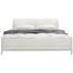BETT 180/200 cm - Chromfarben/Weiß, Design, Textil (180/200cm) - WELNOVA