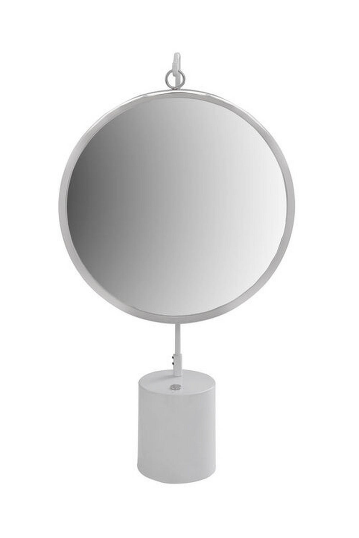 SCHMINKSPIEGEL 41/75/14 cm  - Weiss/Silberfarben, Lifestyle, Glas/Metall (41/75/14cm) - Kayoom