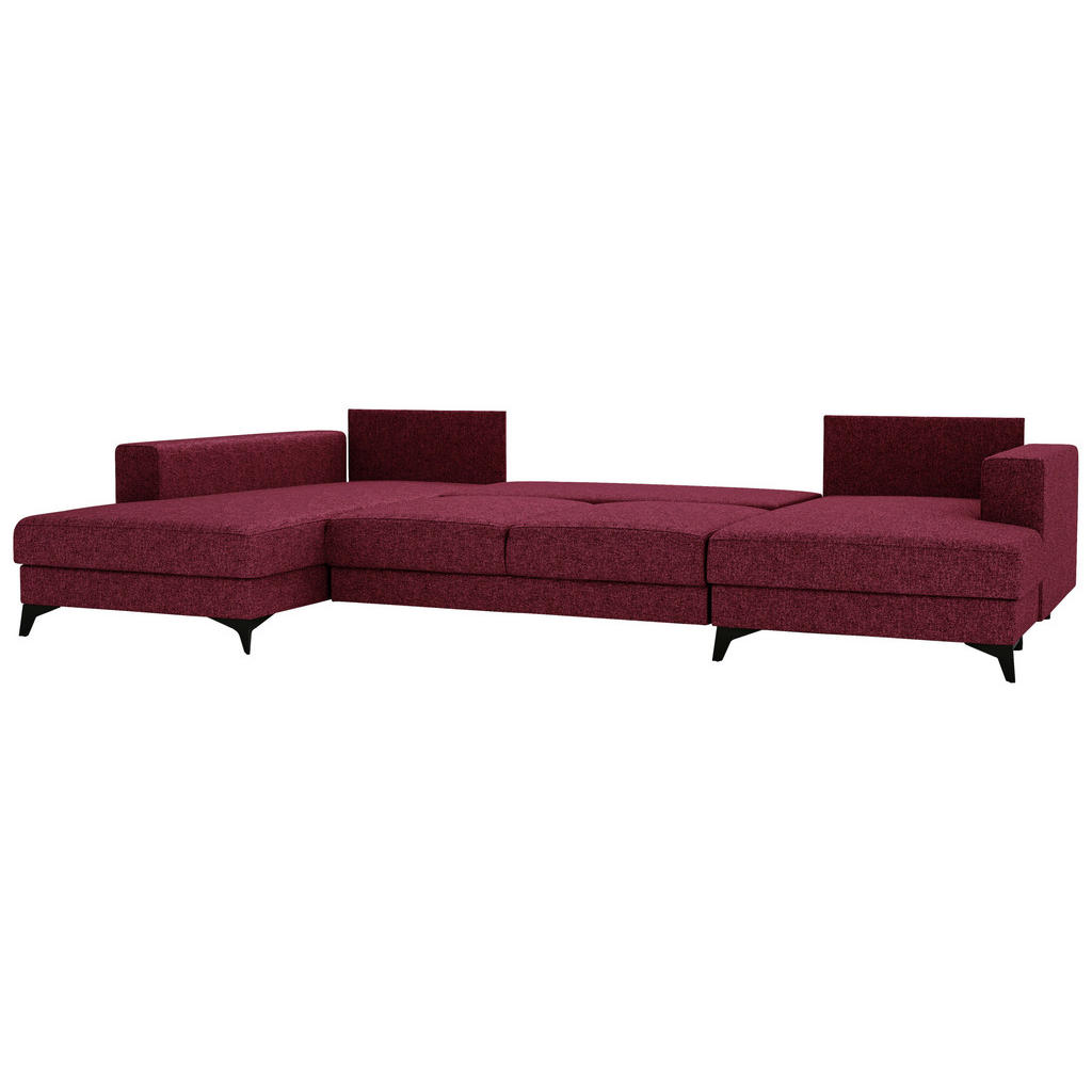 Thumbnail - Livetastic Wohnlandschaft, Rot, Textil, 5-Sitzer, Füllung: Schaumstoff, Ottomane rechts, U-Form, 339x190 cm, Made in EU,...
