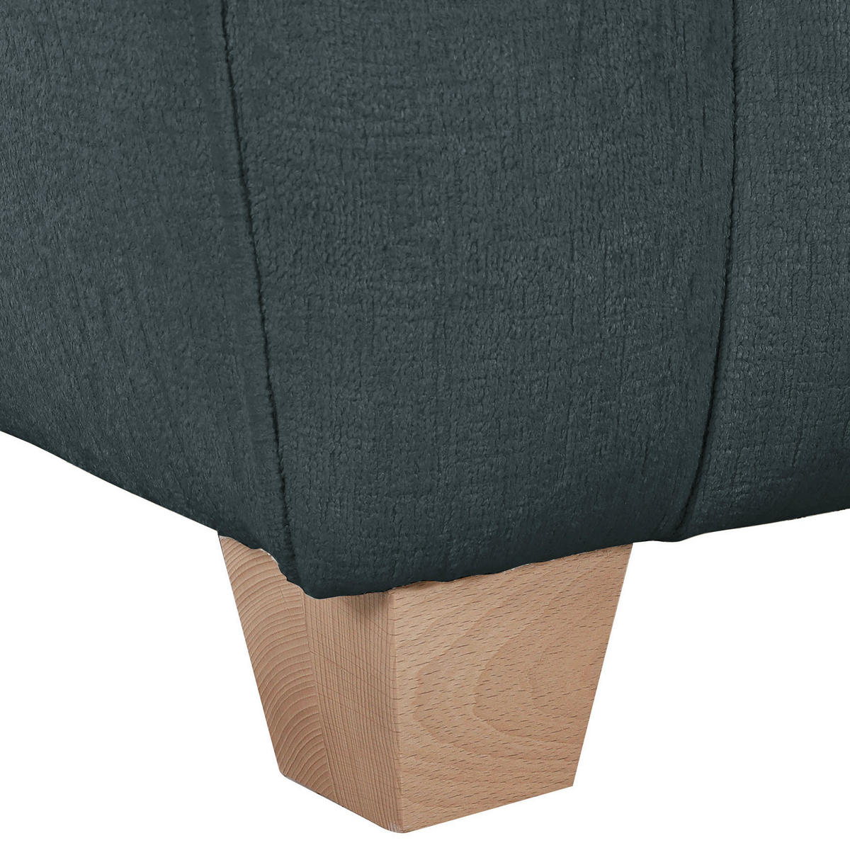 2-SITZER-SOFA Chenille Dunkelgrau  - Dunkelgrau/Naturfarben, KONVENTIONELL, Holz/Textil (185/72/95cm) - Milino