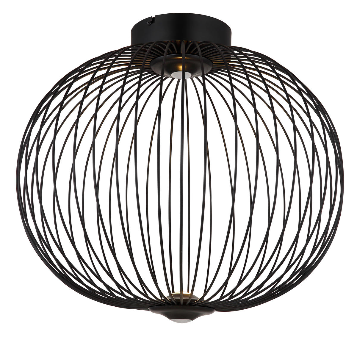 LED-TAKLAMPA 50/45 cm  - svart, Basics, metall/plast (50/45cm) - Globo