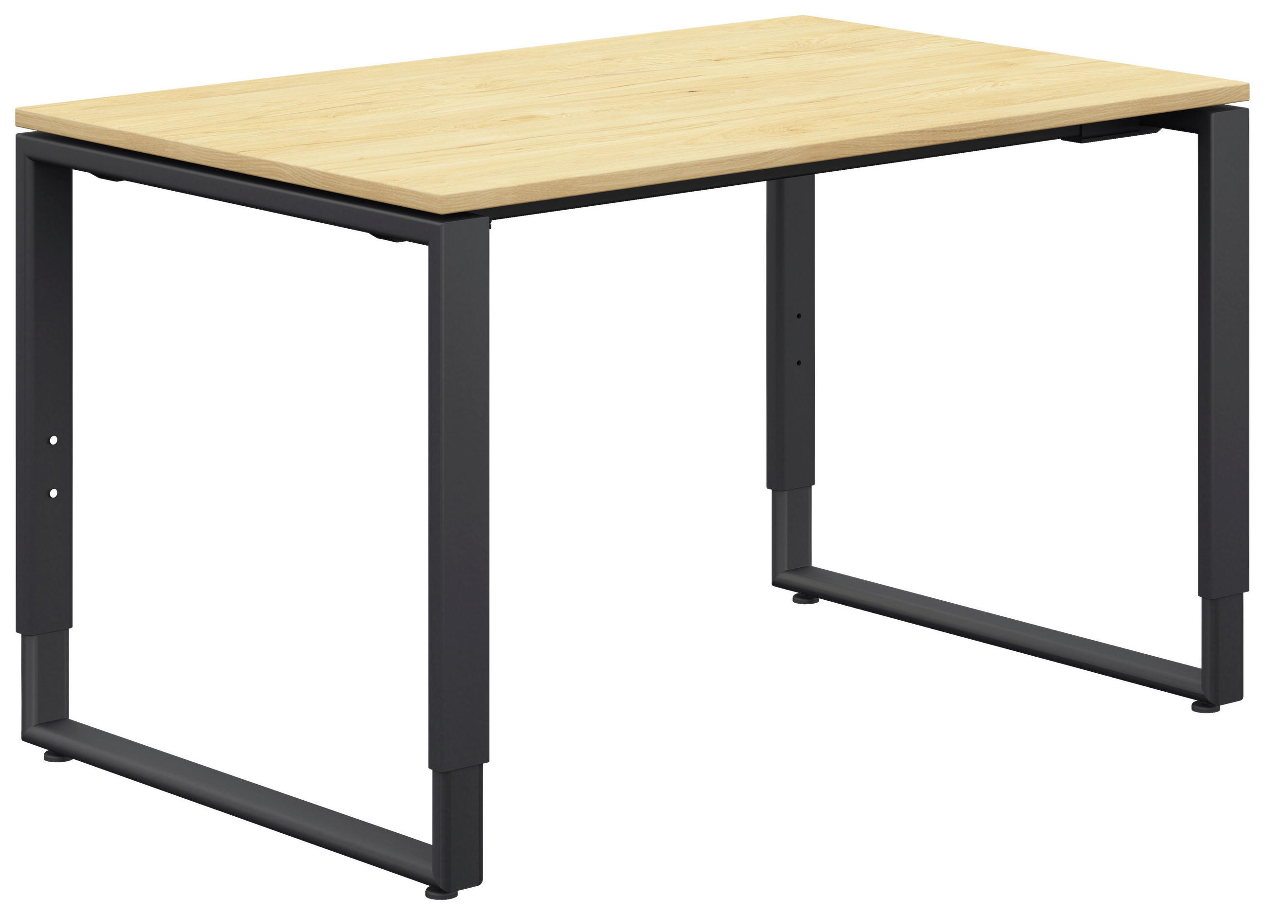 SCHREIBTISCH 120/80/68-82 cm  in Anthrazit, Hickory  - Anthrazit/Hickory, Design, Holzwerkstoff/Metall (120/80/68-82cm) - Moderano