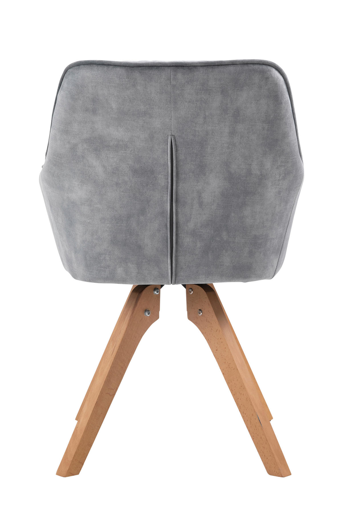 ARMLEHNSTUHL  in Samt  - Eichefarben/Grau, MODERN, Holz/Textil (59/85/61cm) - Livetastic