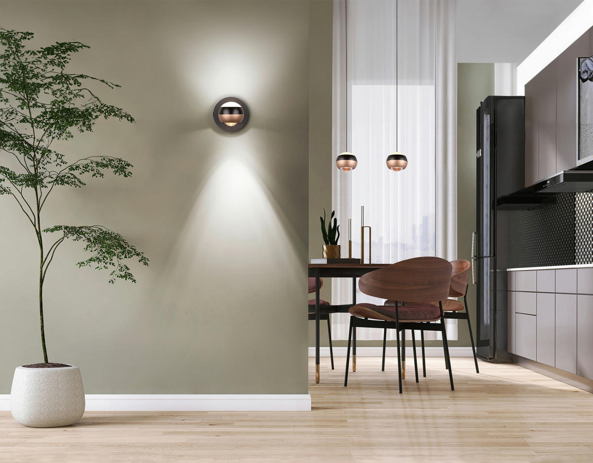 LED-WANDLEUCHTE - Schwarz, Design, Metall (13,5/10cm) - Trio Leuchten