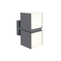 AUßENLEUCHTE Cuba 14.7/10/21.3 cm  - Dunkelgrau, Basics, Kunststoff/Metall (14.7/10/21.3cm)