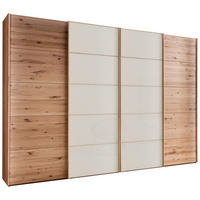 SCHWEBETÜRENSCHRANK 330/236/67 cm 4-türig Buchefarben, Champagner  - Champagner/Buchefarben, Natur, Glas/Holz (330/236/67cm) - Linea Natura