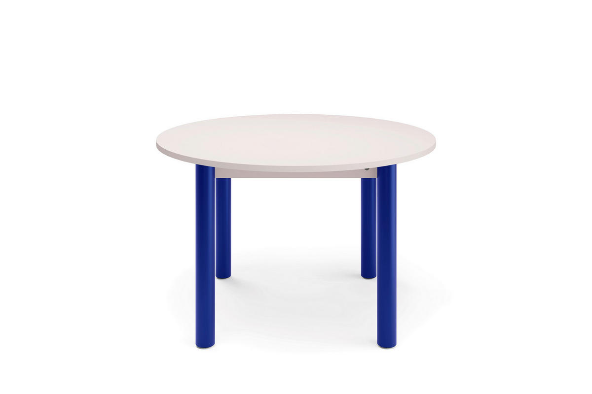 ESSTISCH in Metall, Holzwerkstoff 120/120/76 cm  - Blau/Greige, Natur, Holzwerkstoff/Metall (120/120/76cm) - Tom Tailor