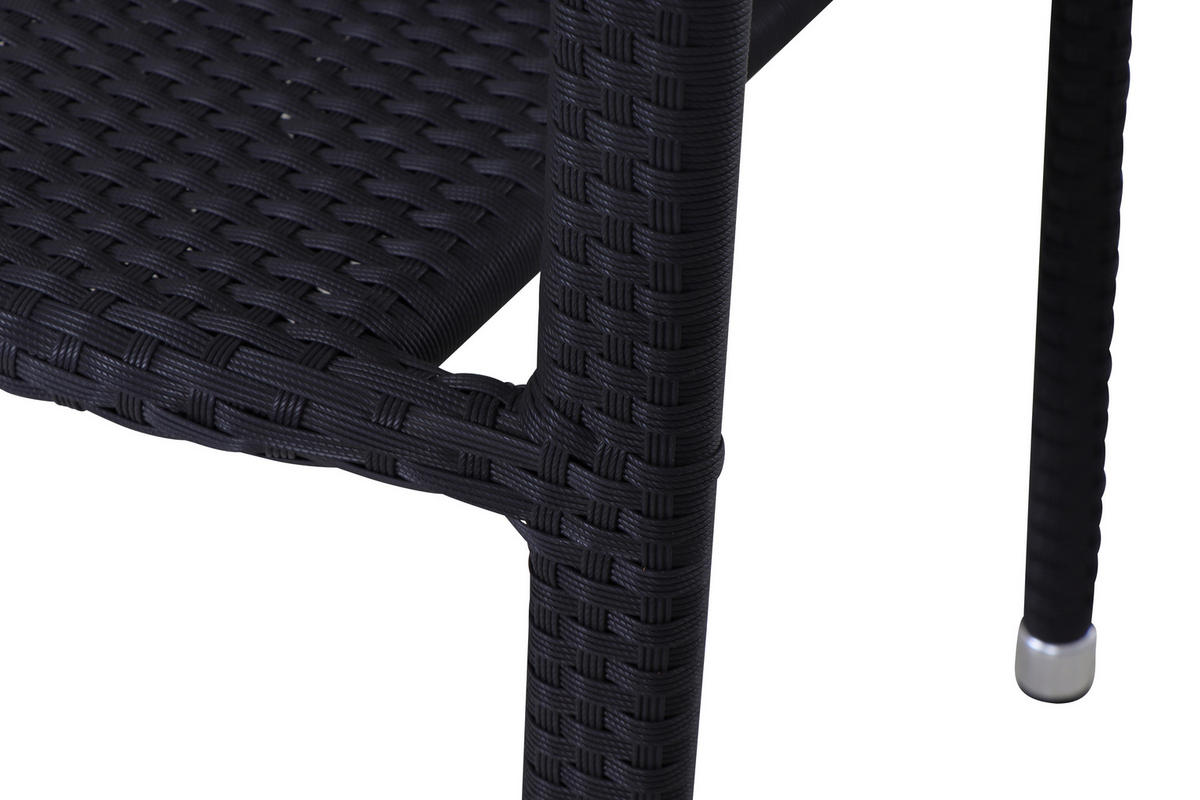 STAPELSESSEL - Schwarz, MODERN, Kunststoff/Metall (56/83/60cm) - Siena Garden