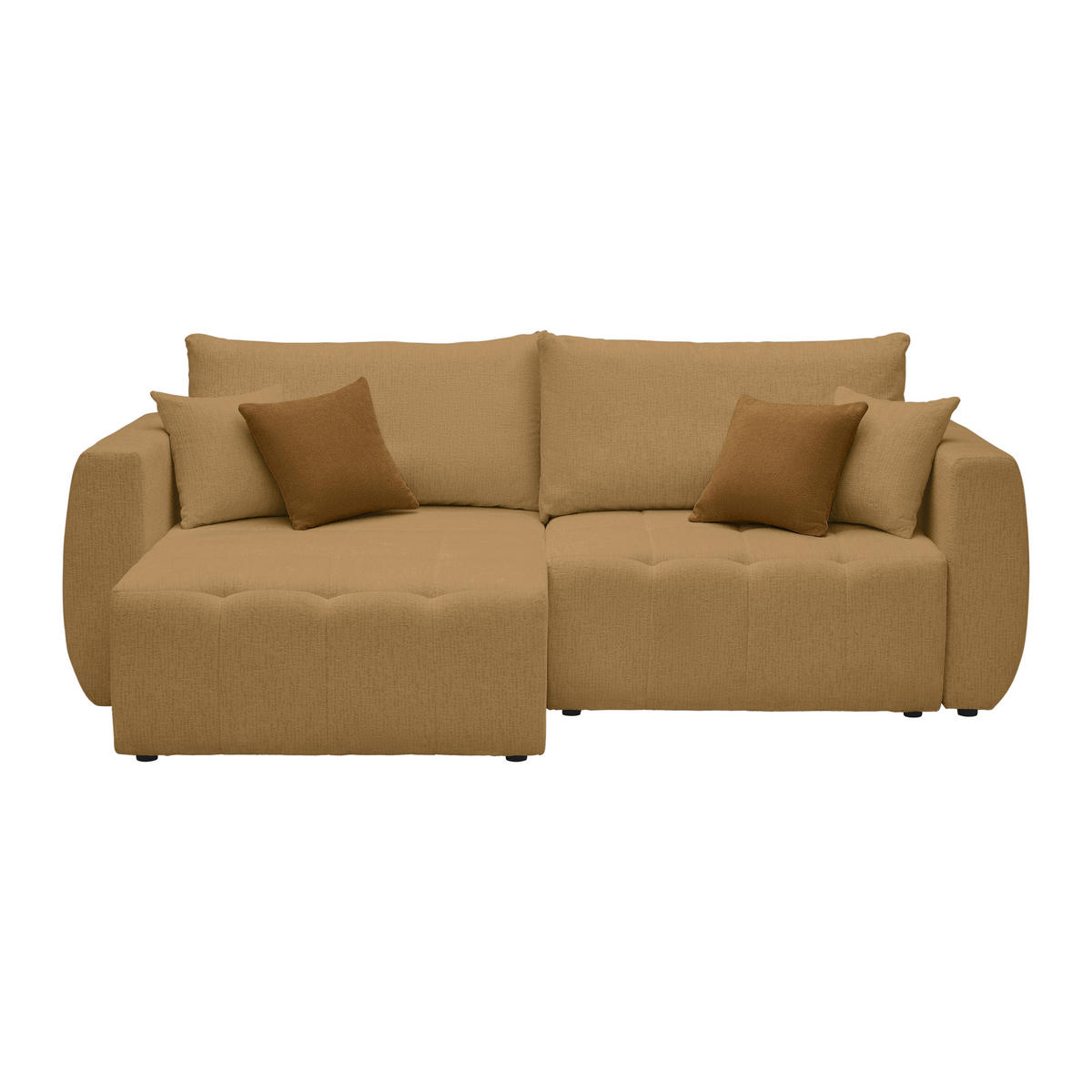 SCHLAFSOFA in Chenille, Jacquard Senfgelb  - Gelb/Senfgelb, Kunststoff/Textil (245/74-90/104cm) - MID.YOU