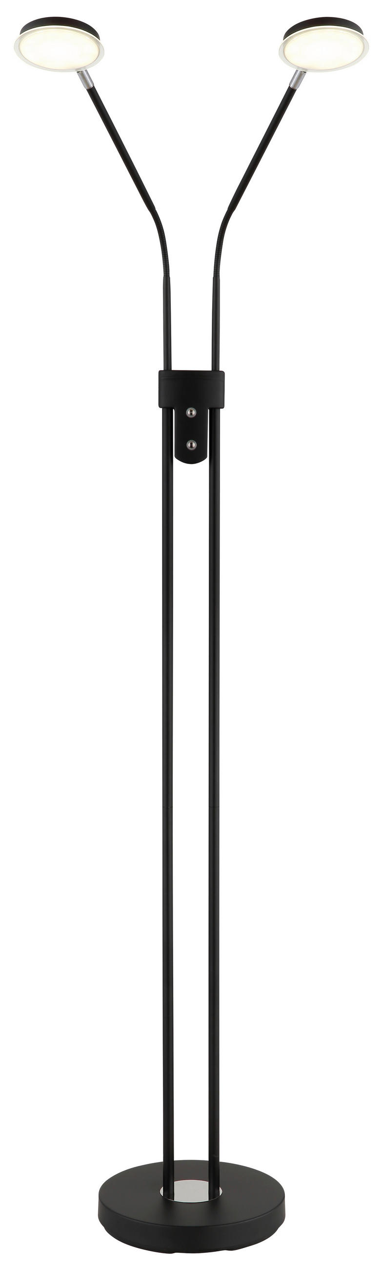 LED-STEHLEUCHTE Silvio 93/25 cm  - Schwarz/Weiß, Design, Kunststoff/Metall (93/25cm) - Globo