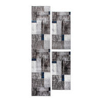 LÄUFER 67/620 cm Phoenix 3er Set  - Blau/Grau, Design, Kunststoff/Textil (67/620cm) - Novel
