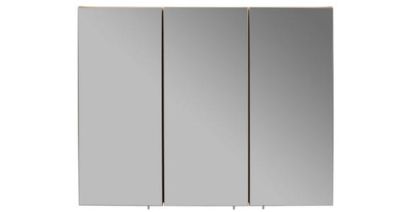 Spiegelschrank mit Soft-Close + Led Avensis B : 75cm - Klar/Eichefarben, MODERN, Glas/Holzwerkstoff (75/73/20,5cm) - Luca Bessoni