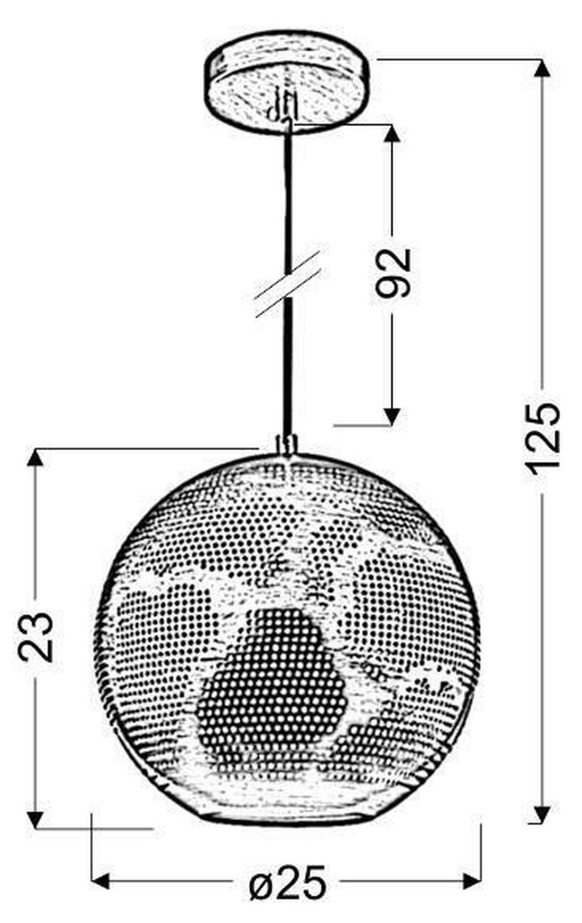 PENDELLAMPA Bene  - vit, Design, metall (25/25cm)