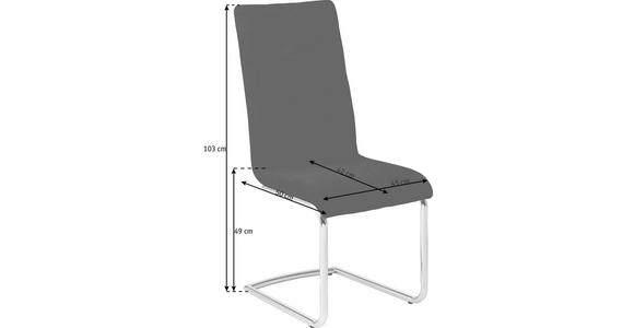 SCHWINGSTUHL in Metall, Textil Chromfarben, Rot - Chromfarben/Beige, Design, Textil/Metall (45/103/53cm) - Dieter Knoll
