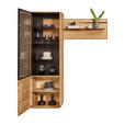 VITRINE  in furniert Wildeiche Schwarz, Eichefarben - Eichefarben/Schwarz, Natur, Glas/Holz (154/192/40cm) - Waldwelt