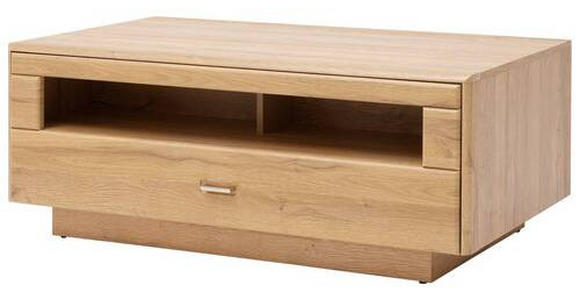 COUCHTISCH 115/70/45 cm rechteckig Eichefarben - Eichefarben/Silberfarben, KONVENTIONELL, Holzwerkstoff/Metall (115/70/45cm) - Cantus