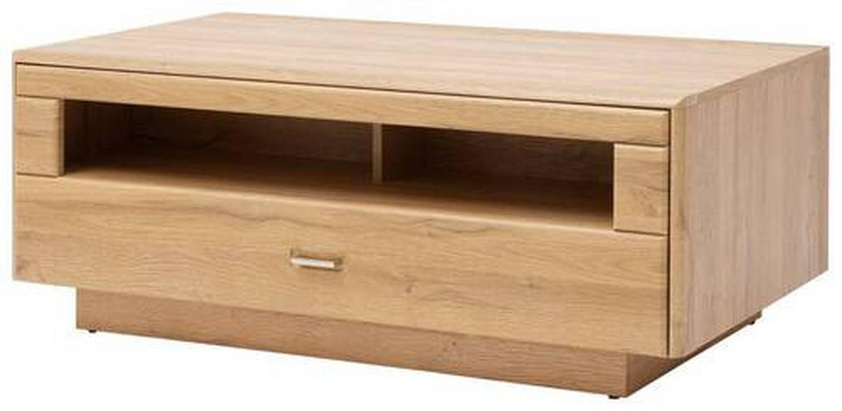 COUCHTISCH in Holzwerkstoff 115/70/45 cm  - Eichefarben/Silberfarben, Konventionell, Holzwerkstoff/Metall (115/70/45cm) - Cantus
