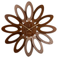 WANDUHR Fiore Braun 40/40/4 cm  - Braun, Basics, Holz (40/40/4cm) - Karlsson