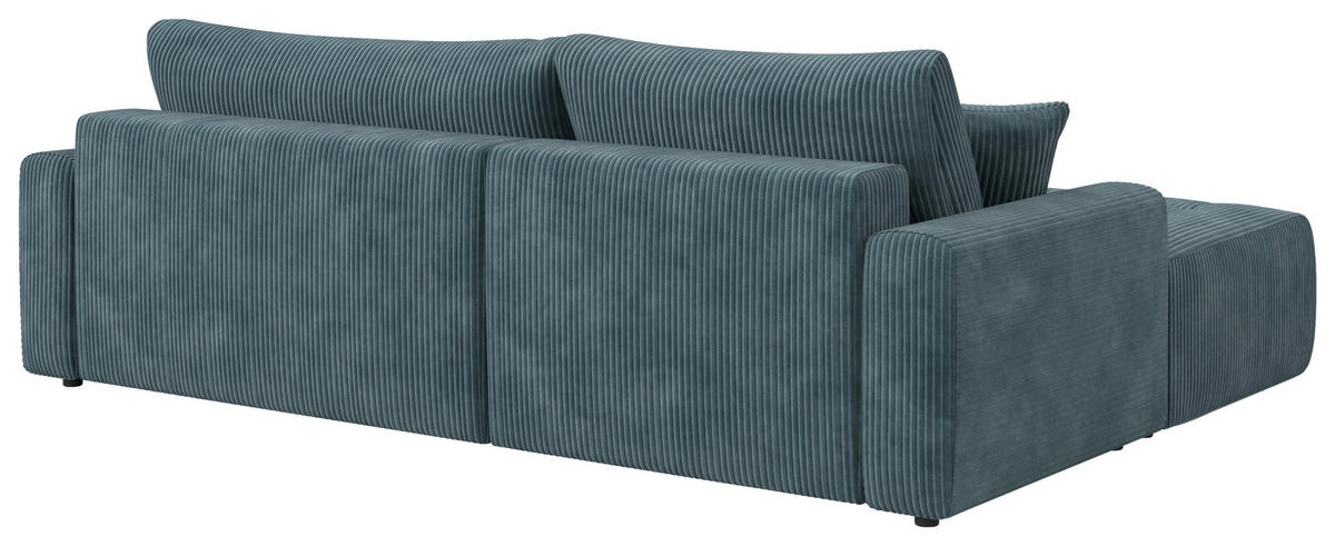 ECKSOFA - Petrol/Schwarz, KONVENTIONELL, Kunststoff/Textil (192/270cm) - Carryhome