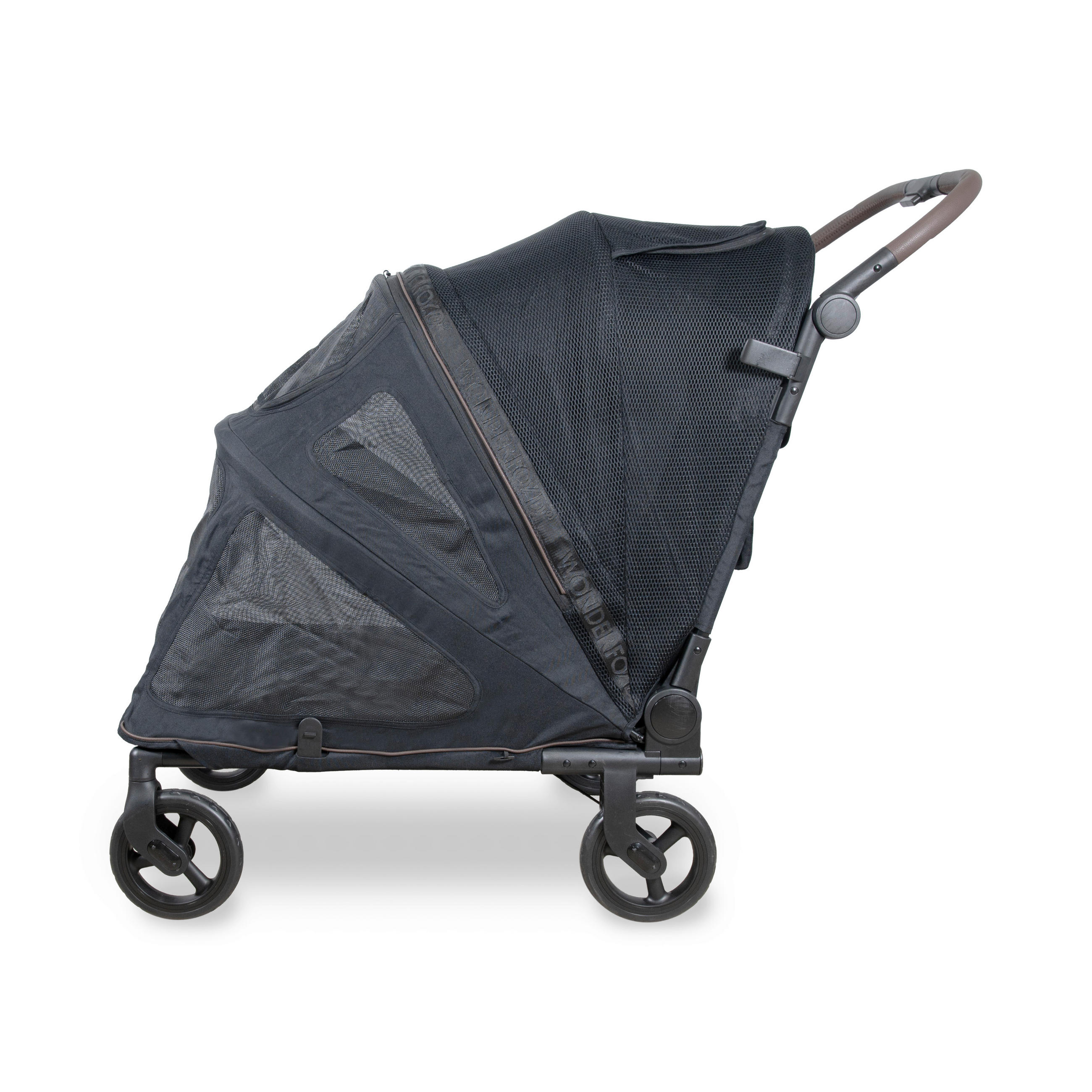 TIER-BUGGY PFL Pet Large Premium Flat Fold Stroller  - Schwarz, Basics, Kunststoff/Textil (85/65/111cm) - WONDERFOLD