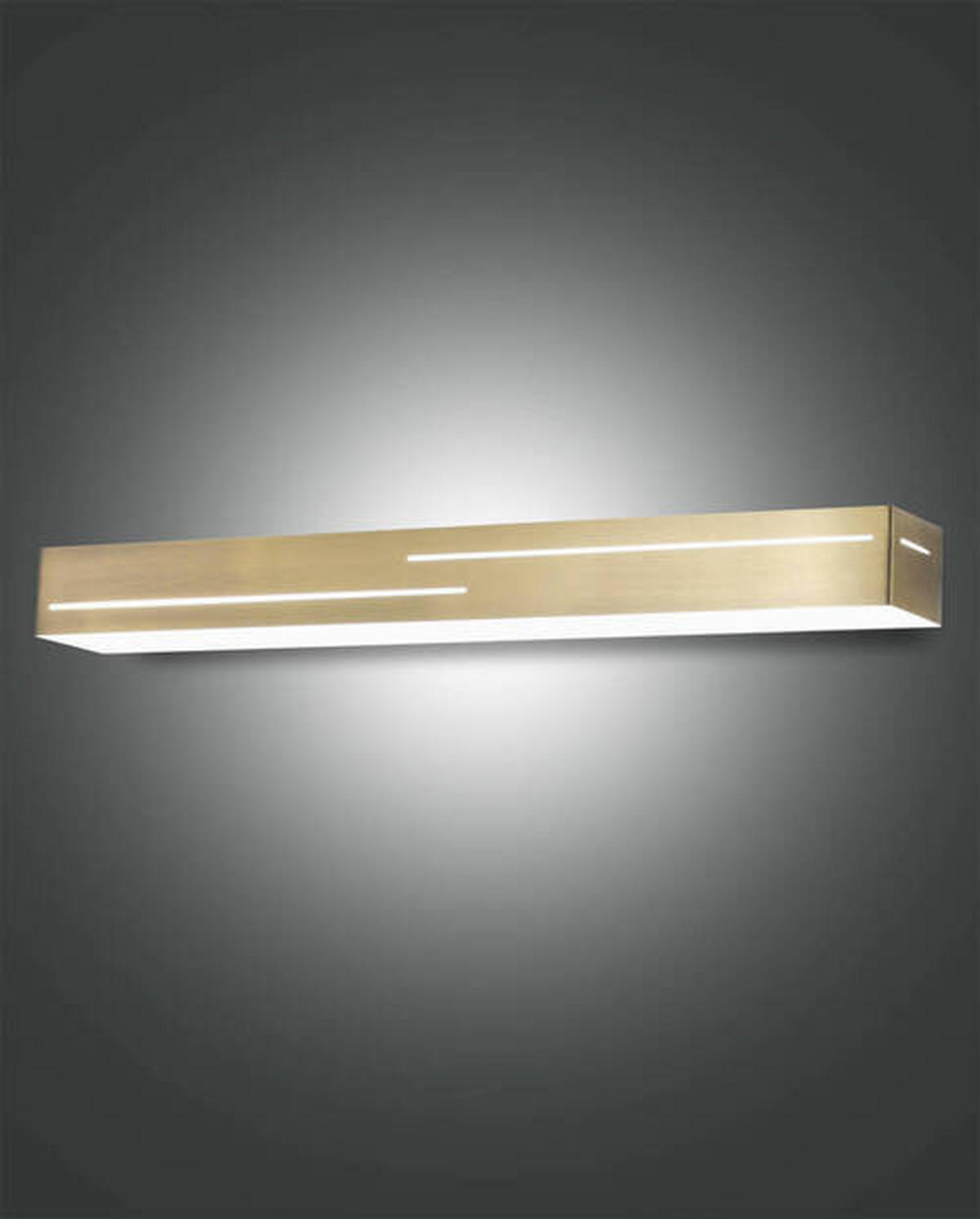 LED-WANDLEUCHTE Banny 50,5/7/5 cm   - Messingfarben, Basics, Kunststoff/Metall (50,5/7/5cm) - Fabas Luce