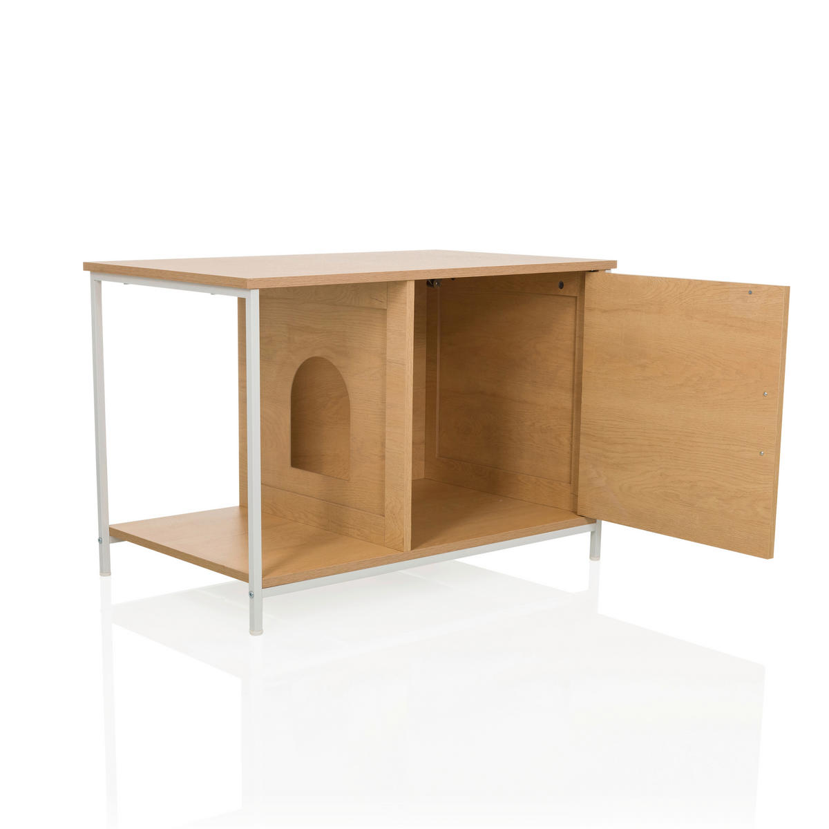 TIERHAUS - Buchefarben, MODERN, Holzwerkstoff (80/55/48cm) - MID.YOU