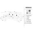 ECKSOFA Hellgrau Chenille  - Hellgrau/Schwarz, KONVENTIONELL, Textil/Metall (184/265cm) - Hom`in