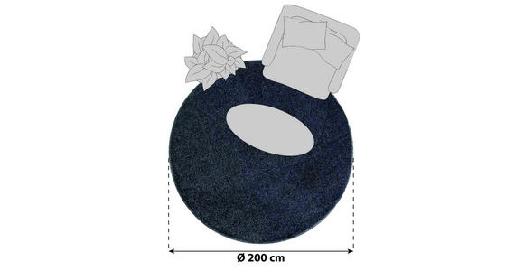 HOCHFLORTEPPICH 200 cm Ata grau Grau - Grau, KONVENTIONELL, Textil (200cm) - Novel