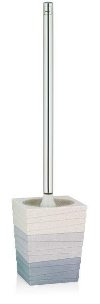 WC GARNITURA SA ČETKOM braon, bež plastika - braon/bež, Dizajnerski, metal/plastika (10,0/10,0/43,0cm) - Kela