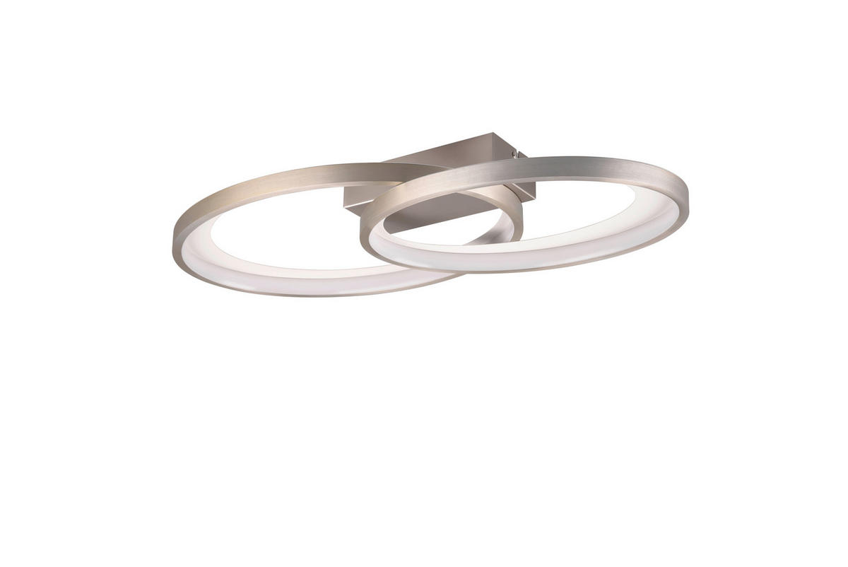DECKENLEUCHTE     - Nickelfarben, Modern, Metall (57,5/8/30cm)