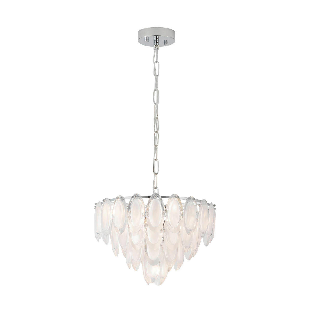 ZÁVESNÉ SVIETIDLO, 48,5/110 cm  - číra/chrómová, Konventionell, kov/sklo (48,5/110cm) - Eglo