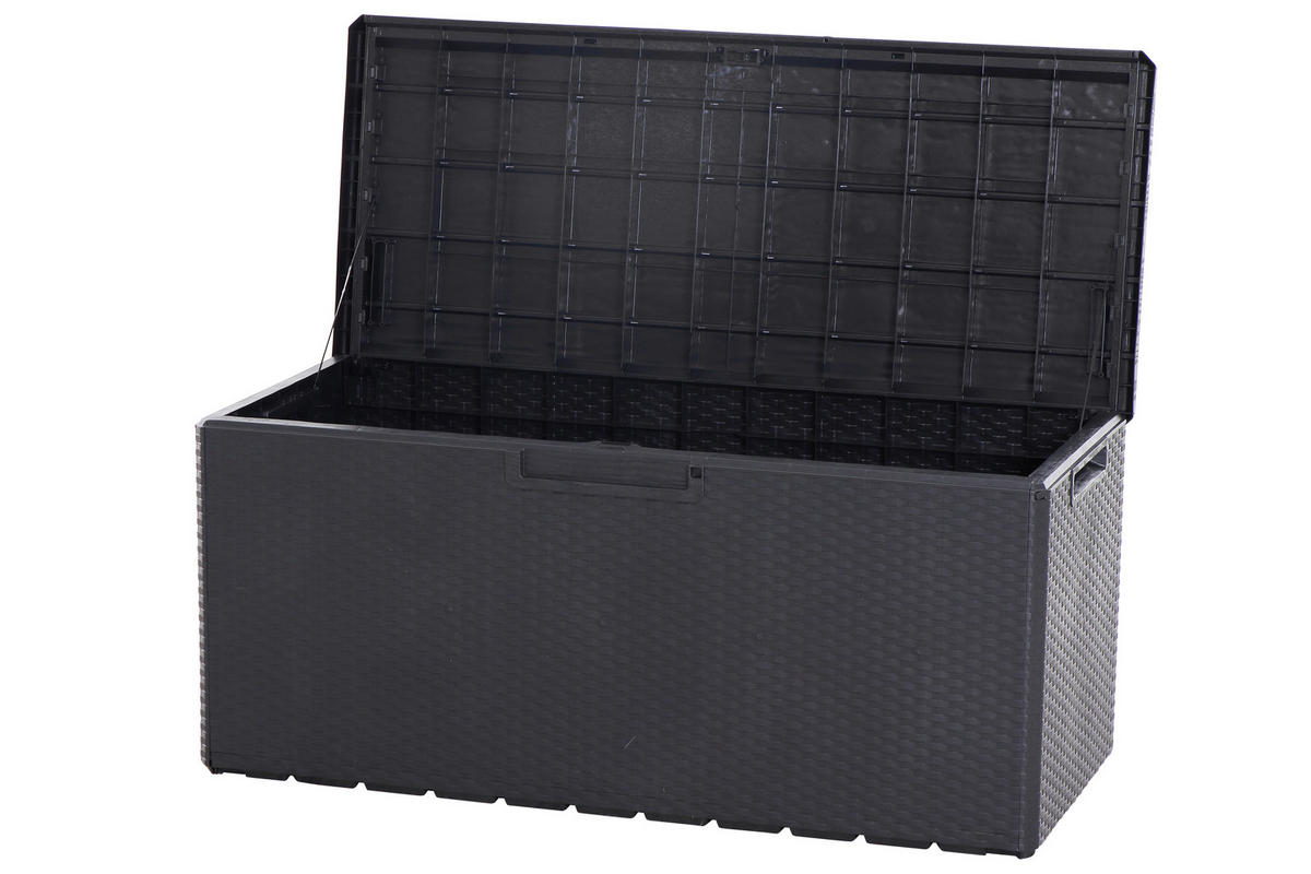 KISSENBOX 55/56/124 cm  - Anthrazit, KONVENTIONELL, Kunststoff (55/56/124cm) - Ambia Garden