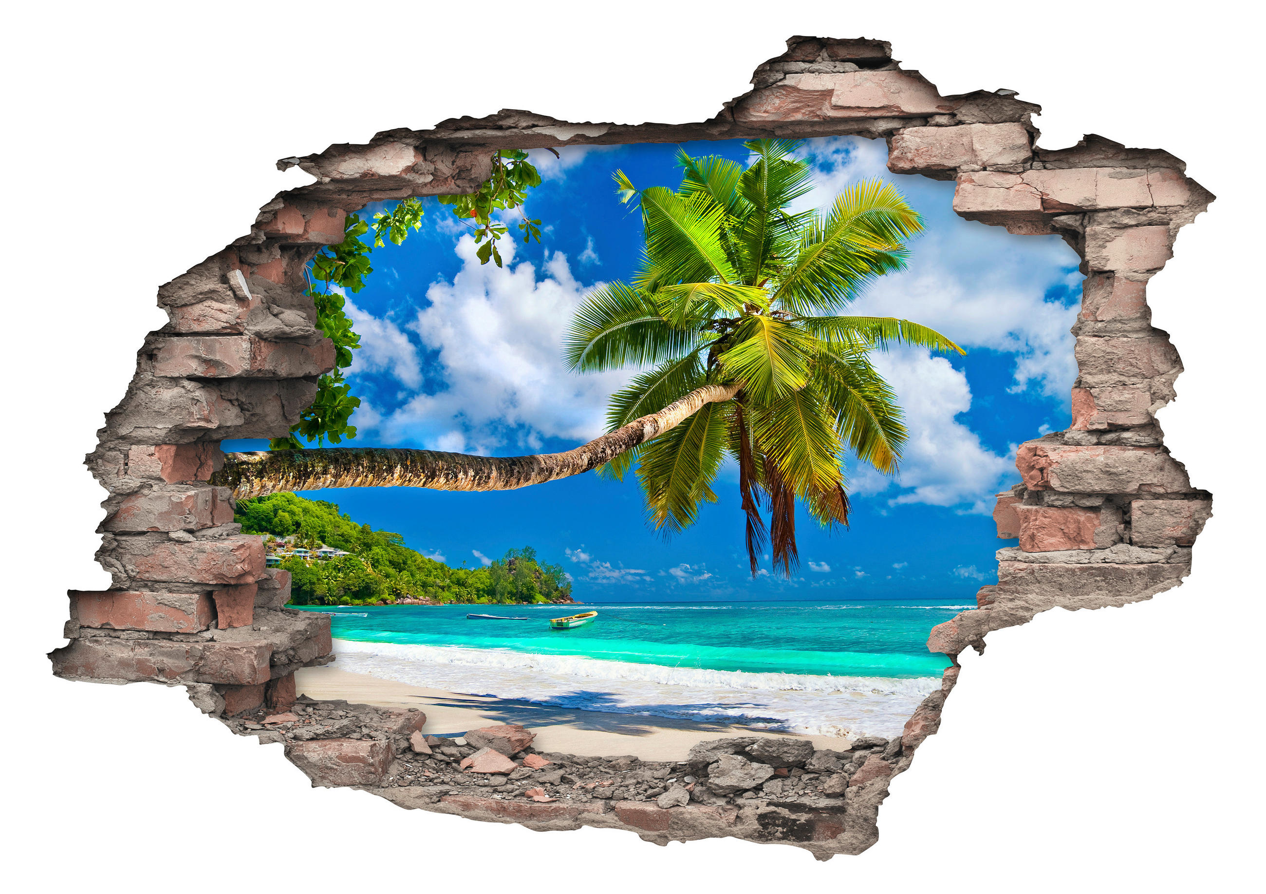 SAMOLEPKA NA ZEĎ - vícebarevná, Natur, plast (25/35/0,10cm) - Euroart