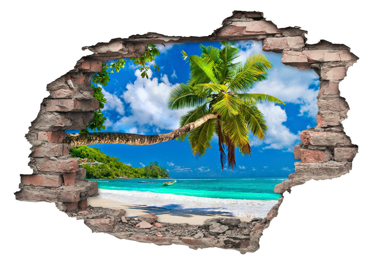 SAMOLEPKA NA ZEĎ - vícebarevná, Natur, plast (25/35/0,10cm) - Euroart