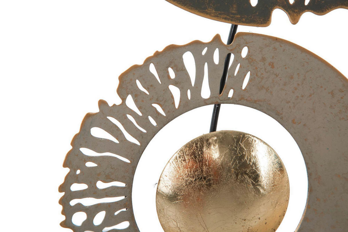 WANDDEKO  31/89.5/3 cm   - Chromfarben/Goldfarben, Basics, Metall (31/89.5/3cm)