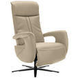 RELAXSESSEL in Leder Grau  - Schwarz/Grau, Design, Leder/Metall (71/112/83cm) - Dieter Knoll