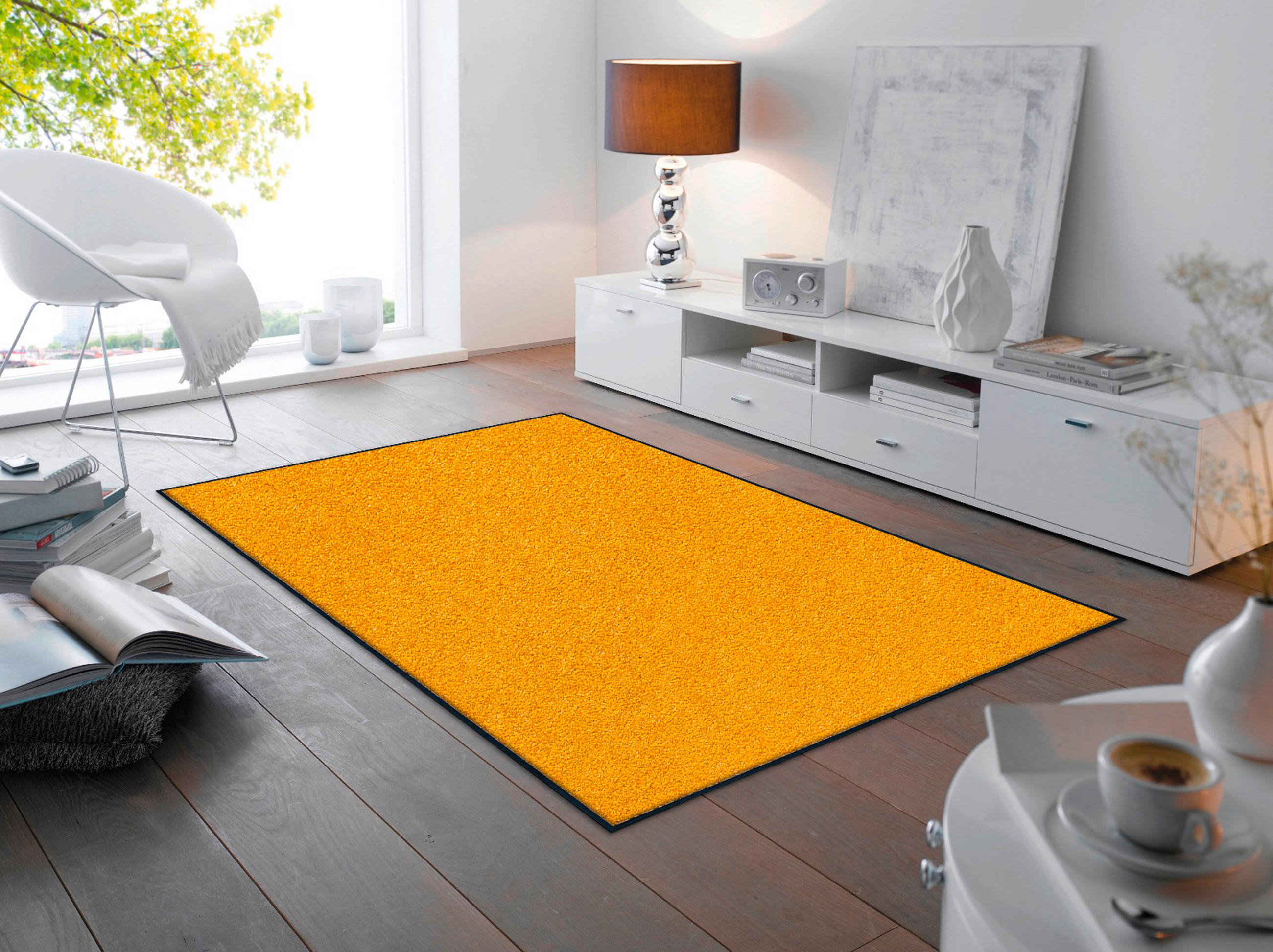 COVOR CU ȚESĂTURĂ PLATĂ Honey Gold  - miere, Konventionell, plastic (120/180cm) - wash+dry