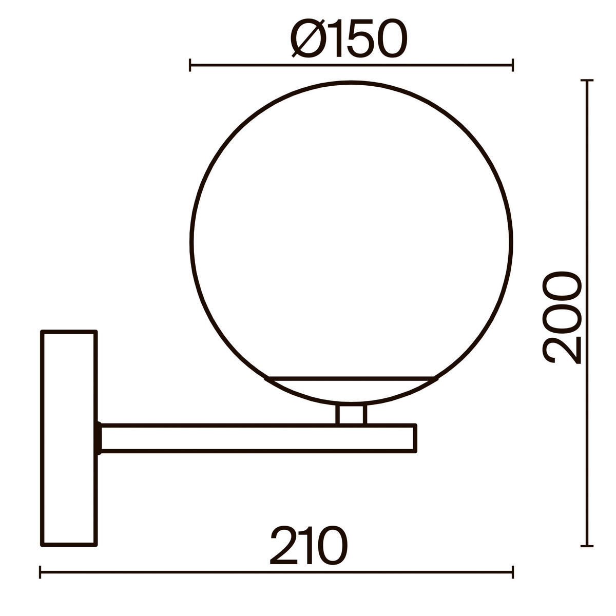 WANDLEUCHTE 21/20/21 cm   - Messingfarben, Trend, Glas/Metall (21/20/21cm) - MAYTONI