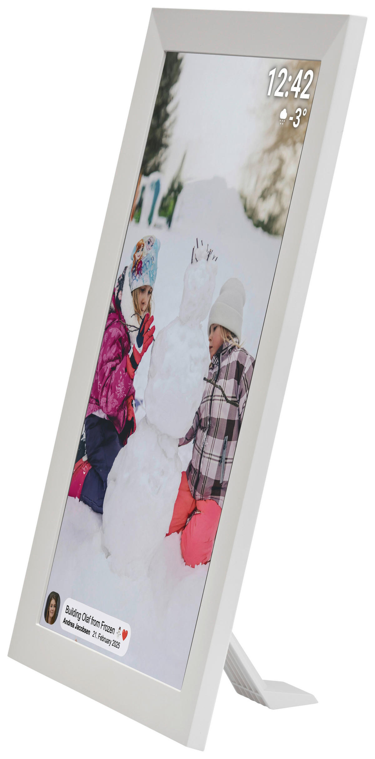 DIGITALER BILDERRAHMEN - Weiß, Design, Kunststoff (39,6/24,5/2,7cm) - DENVER