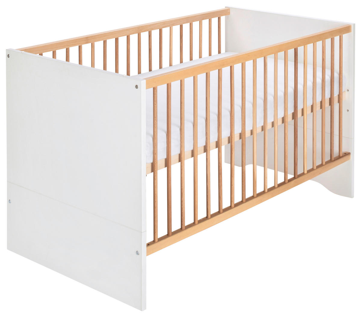 Babyzimmer 2 tlg. Melody white  - Buchefarben/Weiß, Basics, Holz/Holzwerkstoff - Schardt