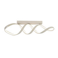 PLAFONIERĂ CU LED - nisipiu, Design, plastic/metal (80/17/23cm) - Novel
