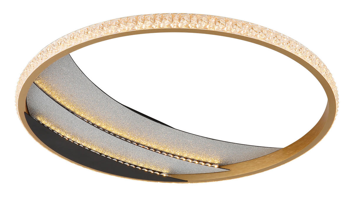 LED-DECKENLEUCHTE 41/6 cm   - Klar/Chromfarben, Design, Kunststoff/Metall (41/6cm) - Globo