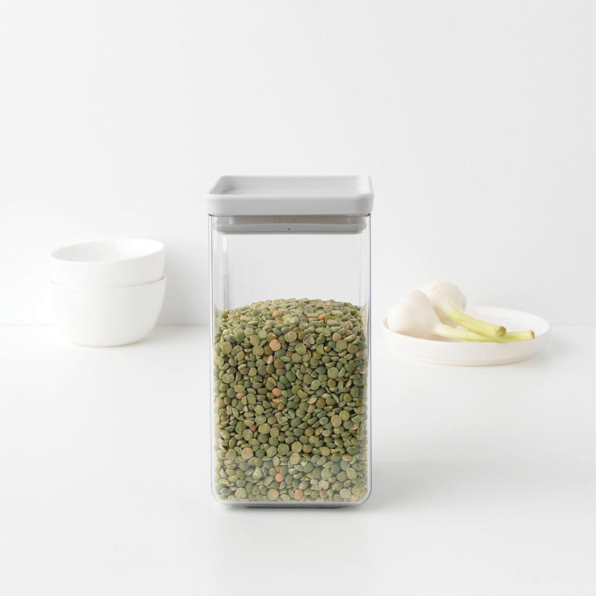 VORRATSDOSE 1,6 l  - Transparent/Hellgrau, Design, Kunststoff (11/20/11cm) - Brabantia