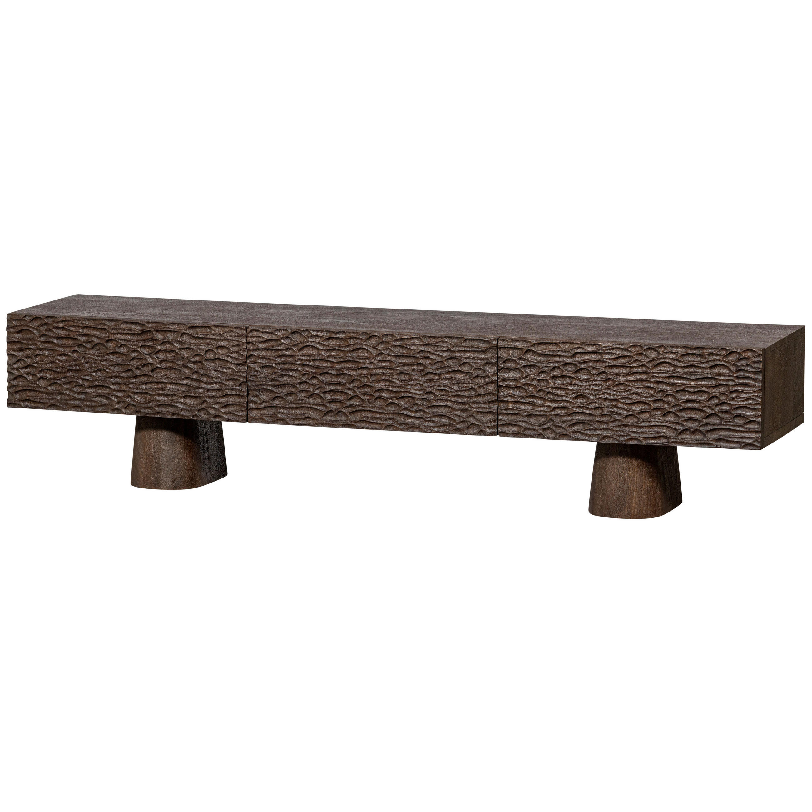 LOWBOARD Crumble  in 180/40/40 cm  - Walnussfarben, Design, Holz (180/40/40cm) - Livetastic