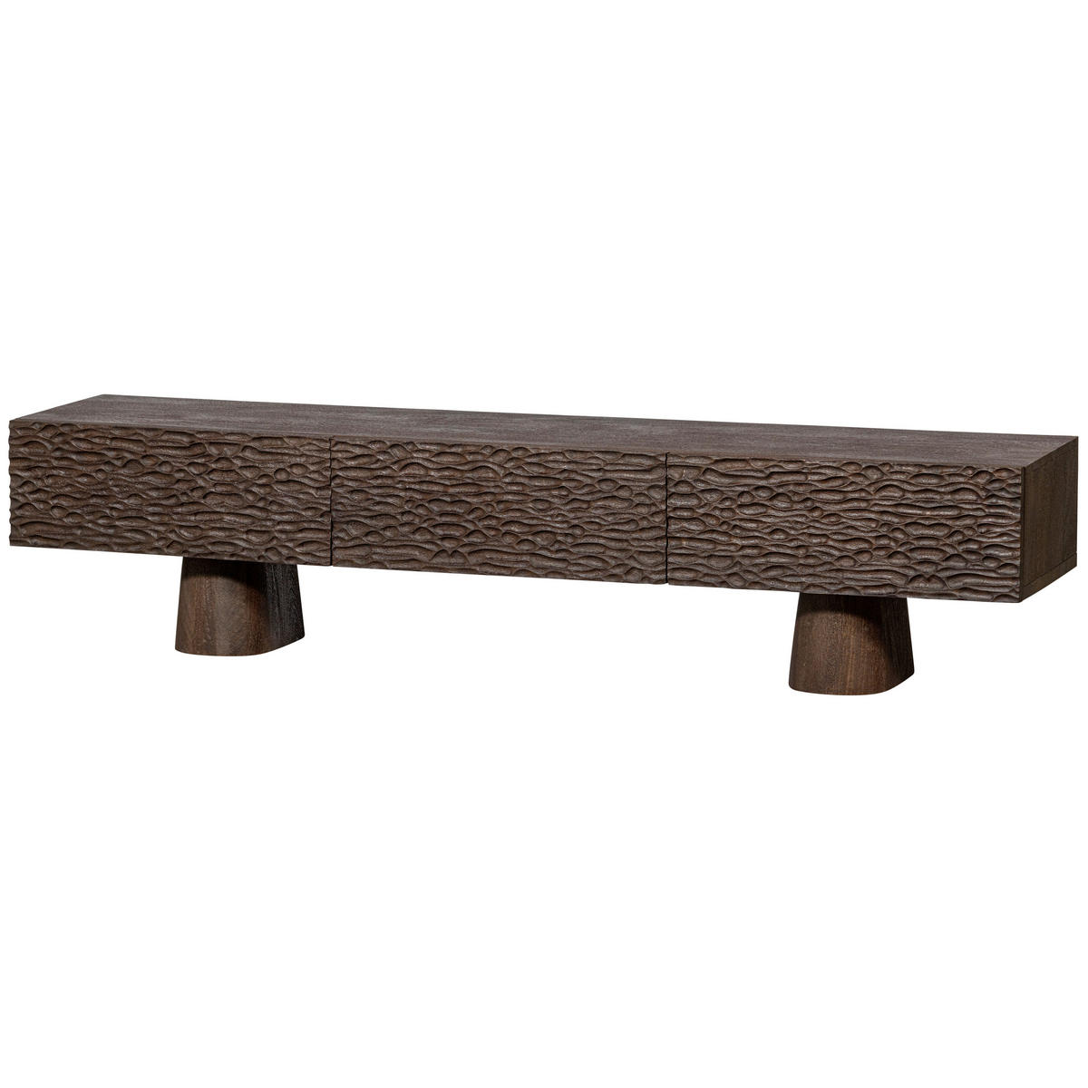 LOWBOARD Crumble  in 180/40/40 cm  - Walnussfarben, Design, Holz (180/40/40cm) - Livetastic