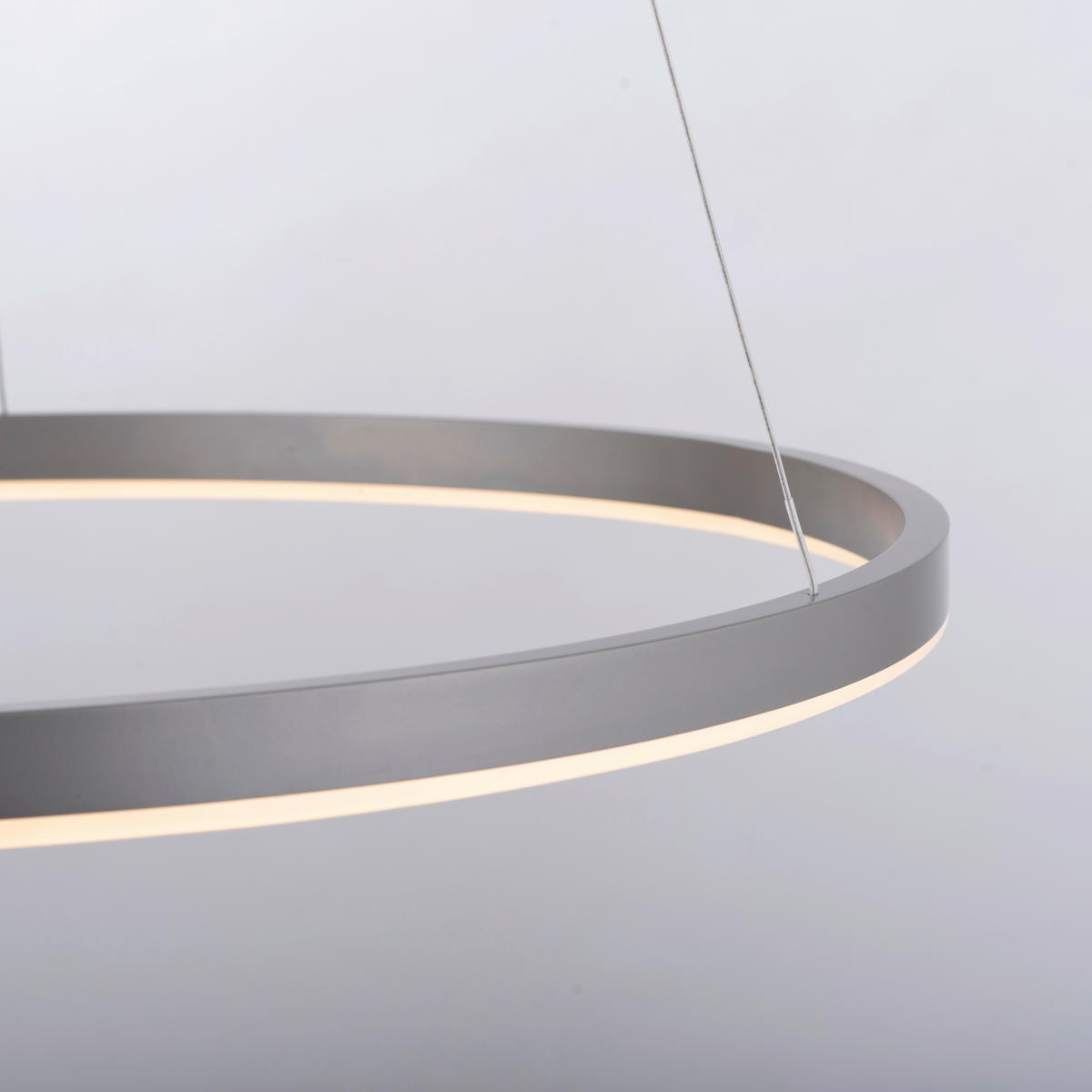 LED-HÄNGELEUCHTE Ritus 58,5/58,5/120 cm   - Alufarben, Design, Kunststoff/Metall (58,5/58,5/120cm)