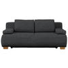 BOXSPRINGSOFA in Webstoff Dunkelgrau  - Dunkelgrau/Naturfarben, Design, Holz/Textil (205/93/108cm) - Venda